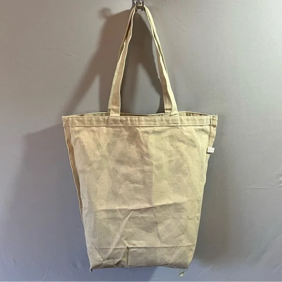 The New Yorker Canvas Tote Bag Black and Cream - Picture 5 of 7